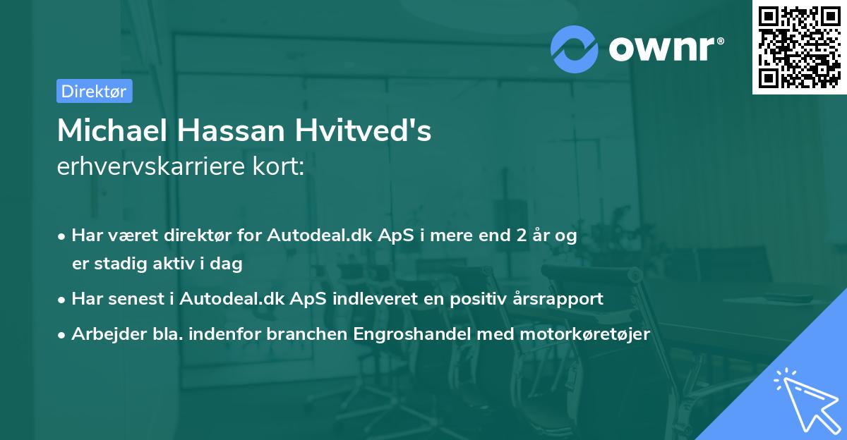Michael Hassan Hvitved's erhvervskarriere kort