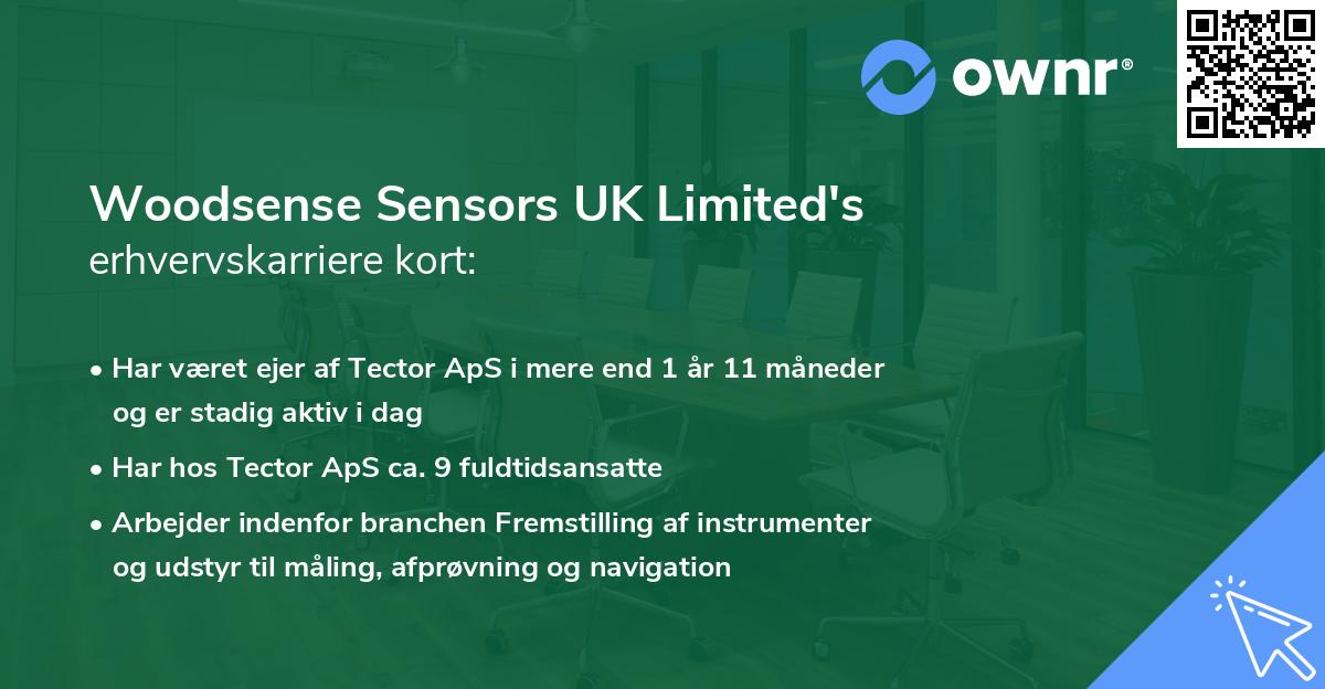 Woodsense Sensors UK Limited's erhvervskarriere kort