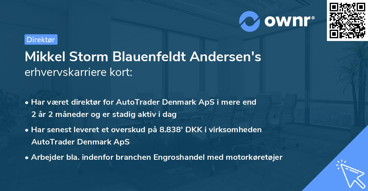 Mikkel Storm Blauenfeldt Andersen's erhvervskarriere kort