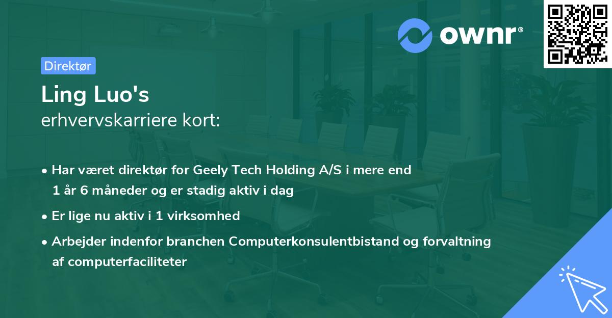 Ling Luo's erhvervskarriere kort