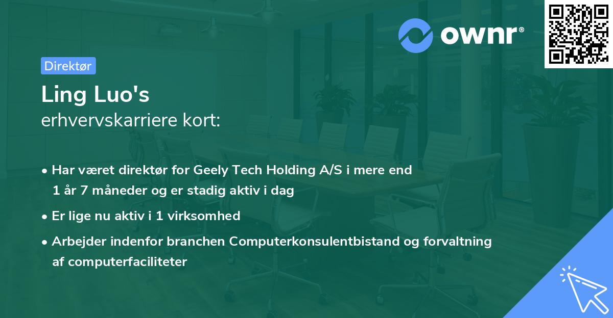 Ling Luo's erhvervskarriere kort