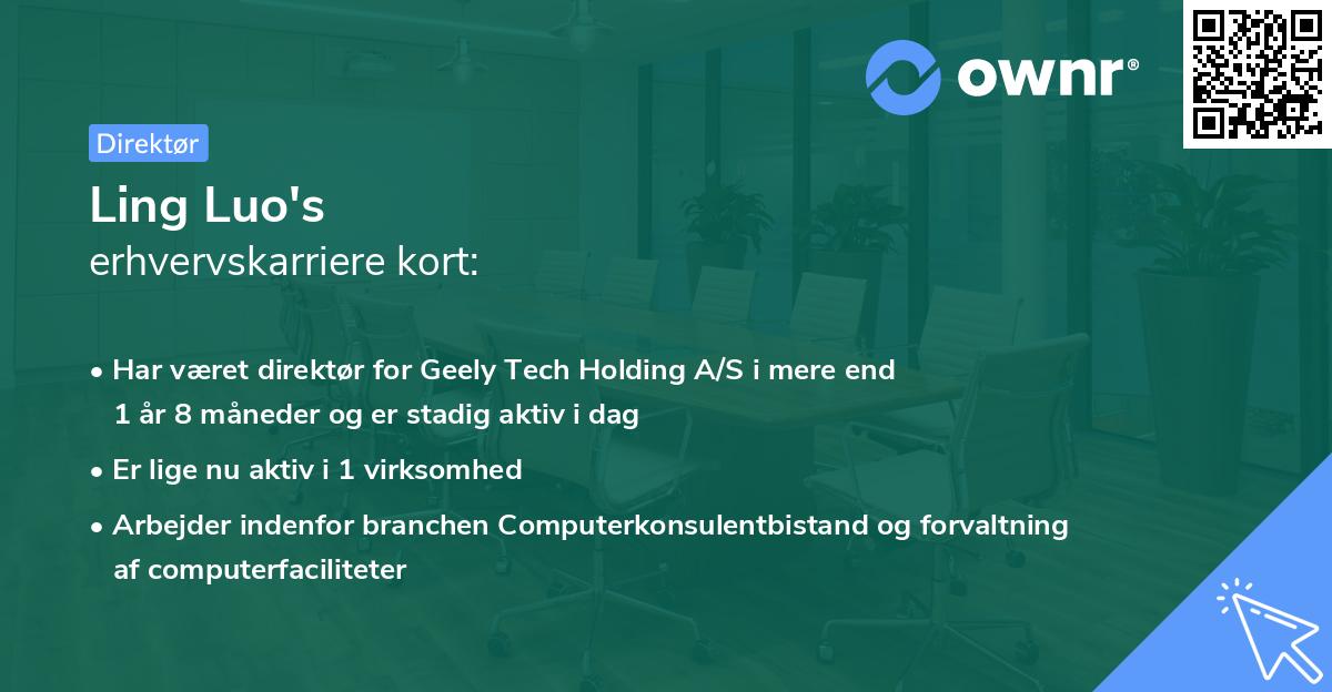Ling Luo's erhvervskarriere kort