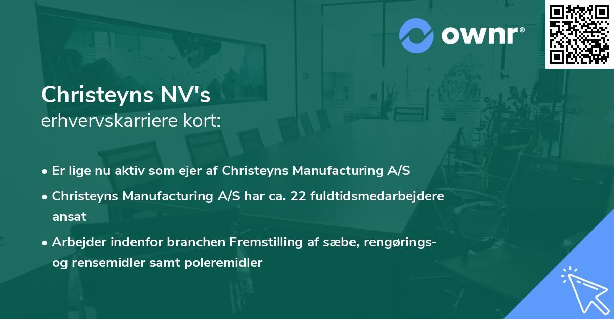 Christeyns NV's erhvervskarriere kort
