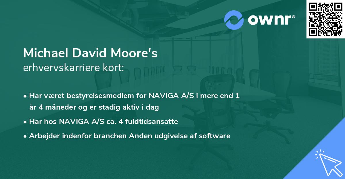 Michael David Moore's erhvervskarriere kort