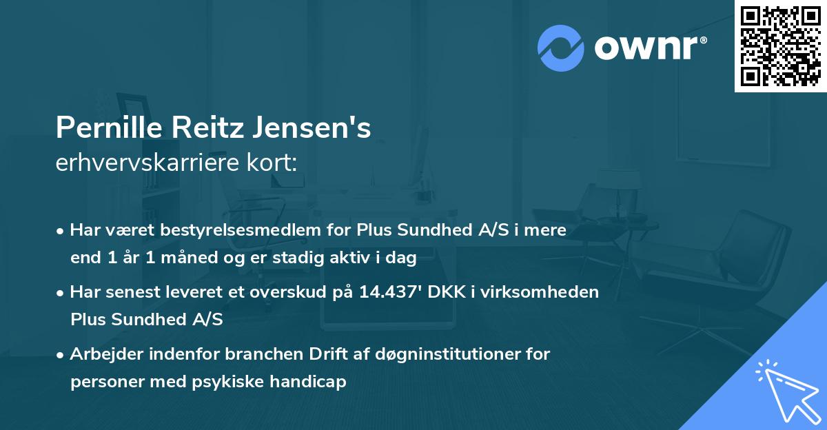 Pernille Reitz Jensen's erhvervskarriere kort