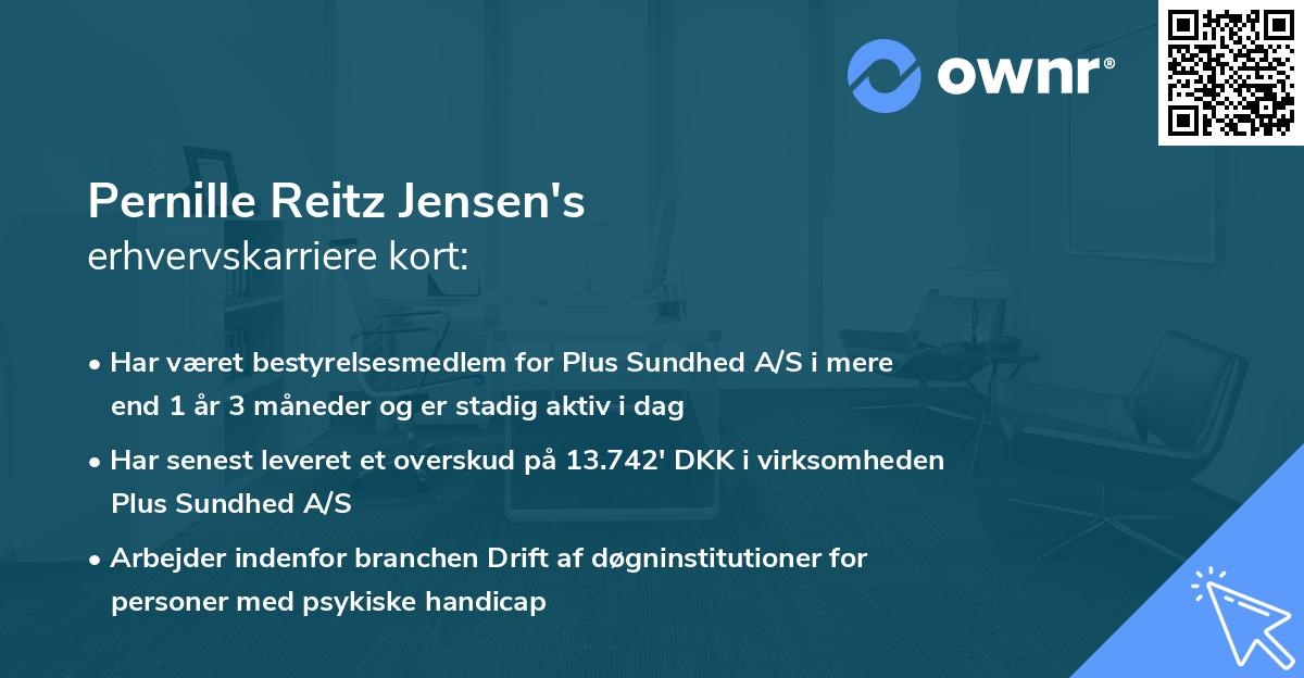 Pernille Reitz Jensen's erhvervskarriere kort