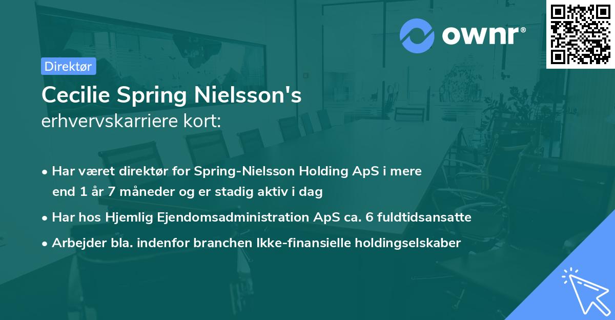 Cecilie Spring Nielsson's erhvervskarriere kort