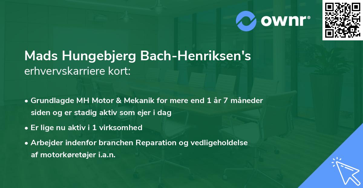 Mads Hungebjerg Bach-Henriksen's erhvervskarriere kort