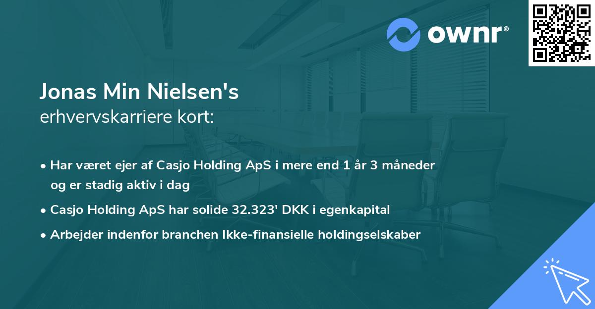 Jonas Min Nielsen's erhvervskarriere kort