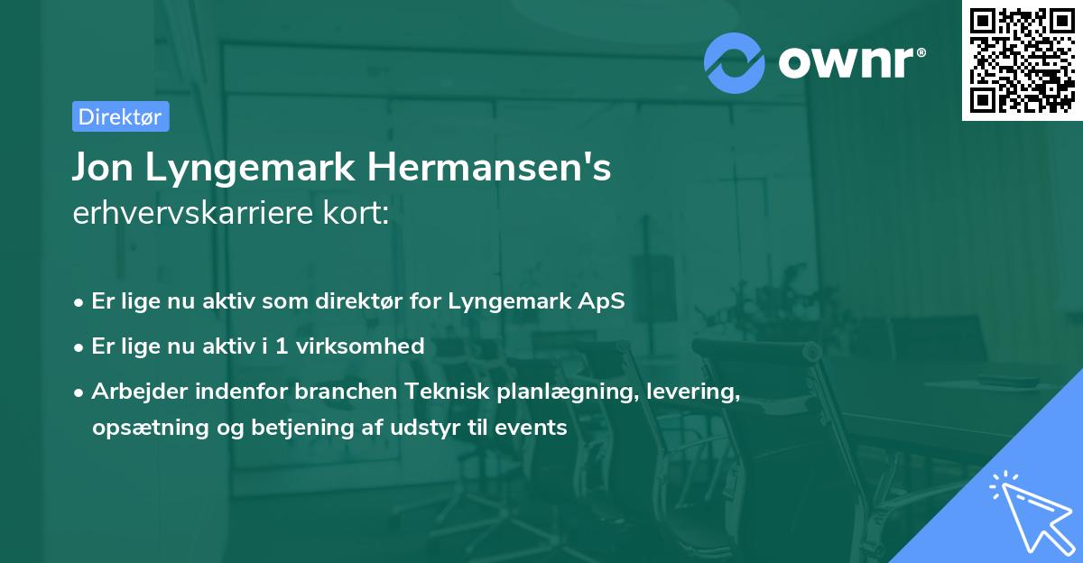 Jon Lyngemark Hermansen's erhvervskarriere kort