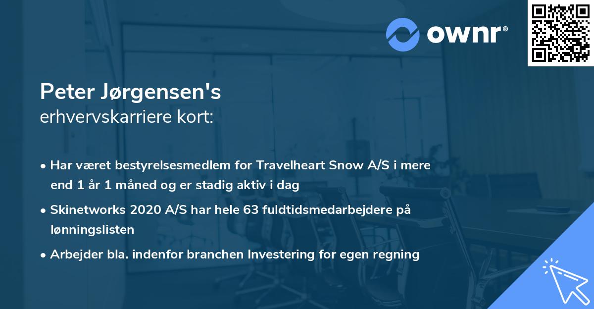 Peter Jørgensen's erhvervskarriere kort