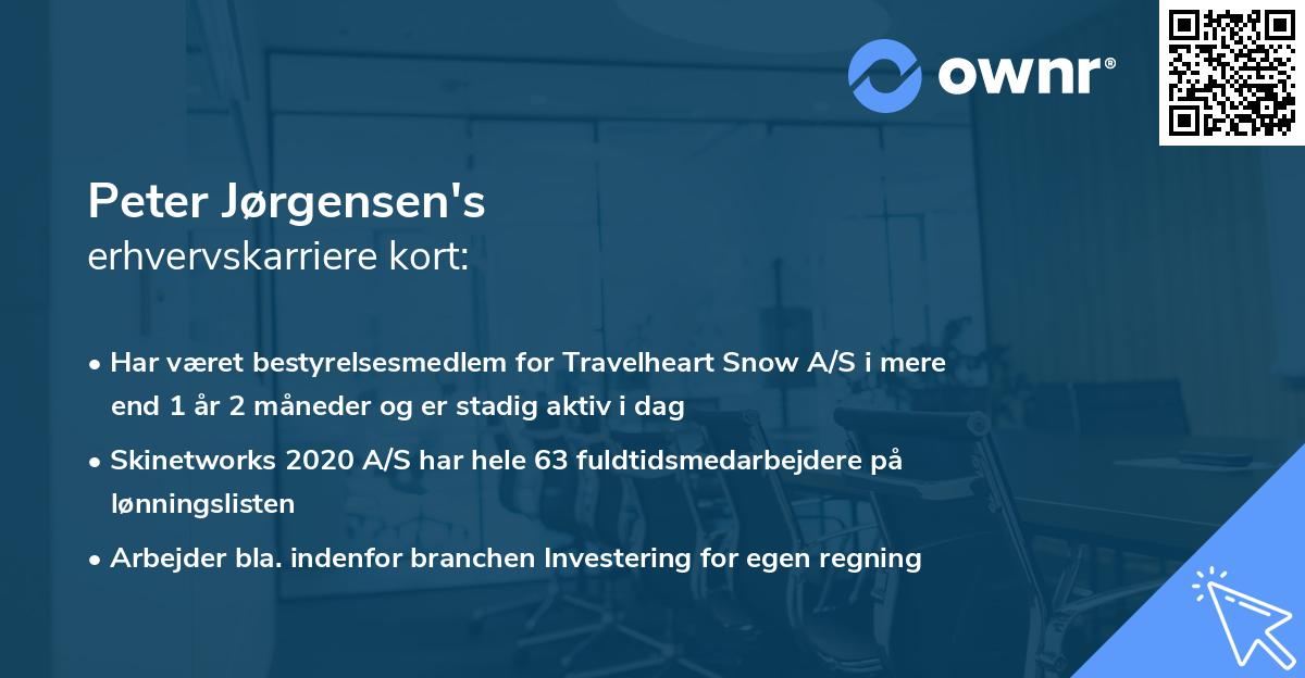 Peter Jørgensen's erhvervskarriere kort