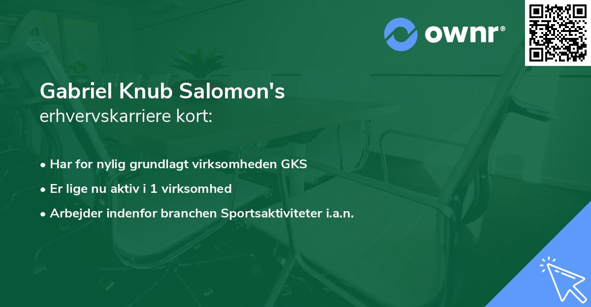 Gabriel Knub Salomon's erhvervskarriere kort