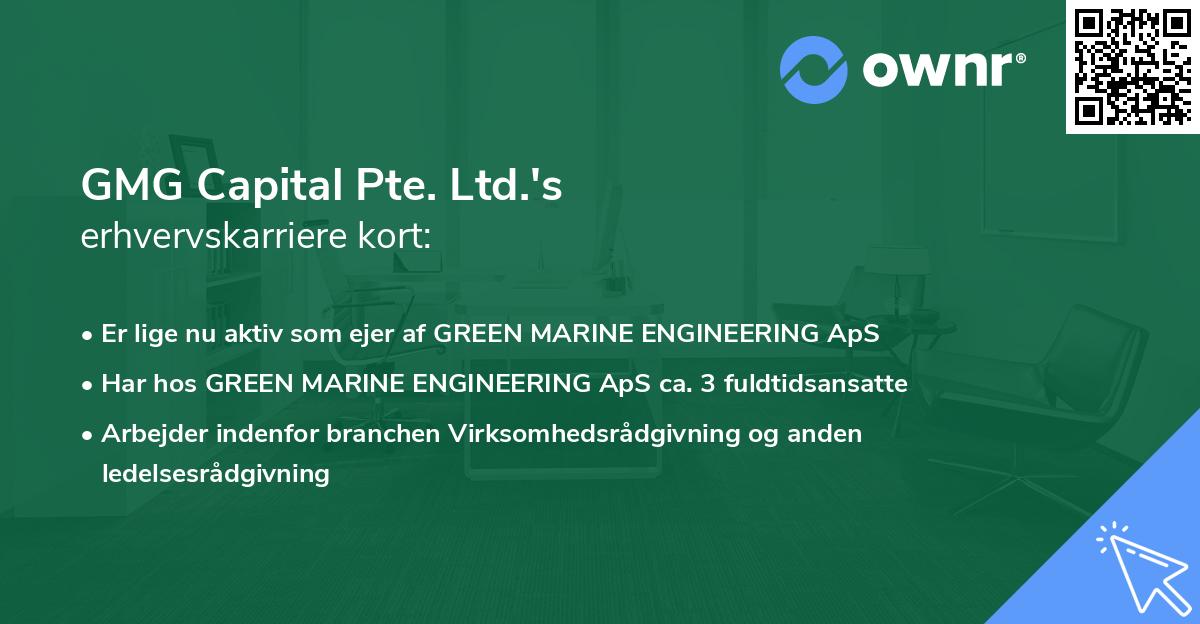 GMG Capital Pte. Ltd.'s erhvervskarriere kort