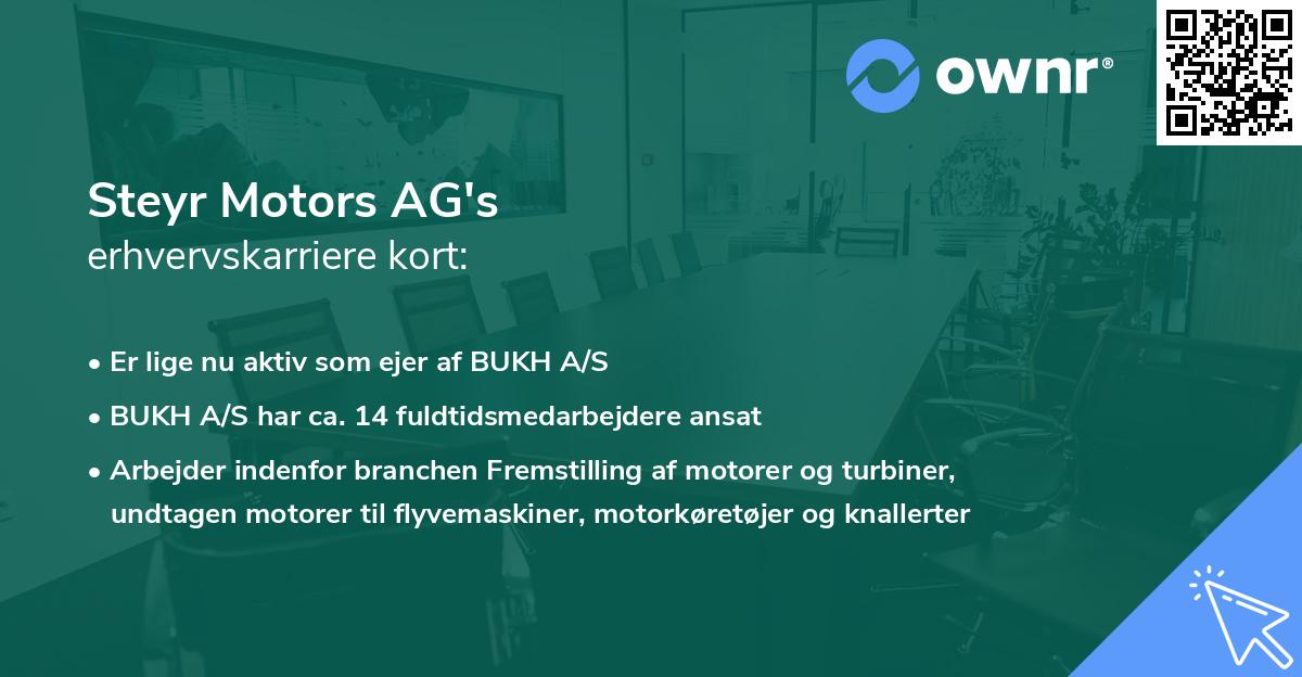 Steyr Motors AG's erhvervskarriere kort