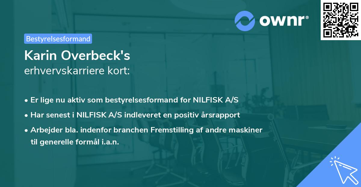 Karin Overbeck's erhvervskarriere kort