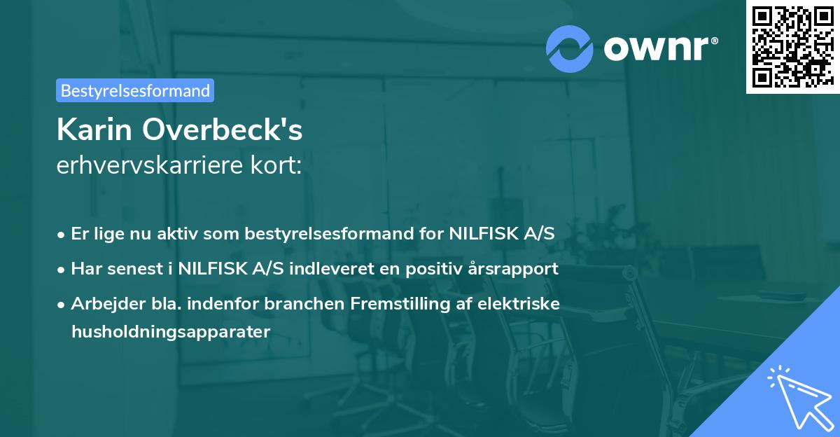 Karin Overbeck's erhvervskarriere kort