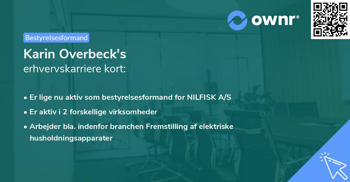 Karin Overbeck's erhvervskarriere kort