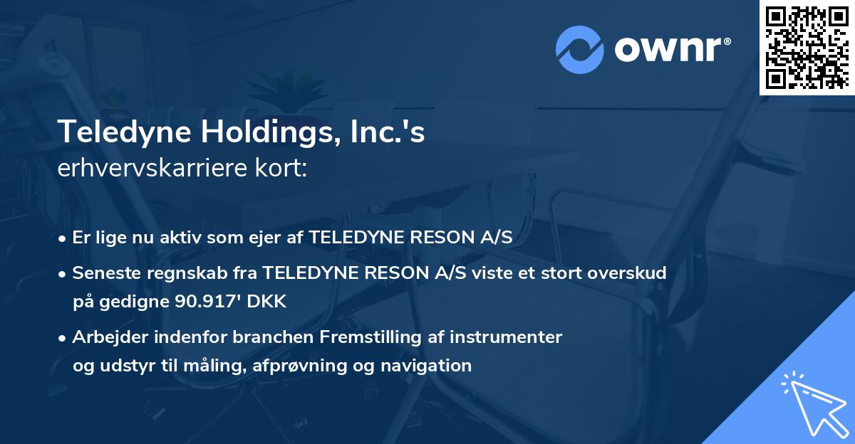 Teledyne Holdings, Inc.'s erhvervskarriere kort