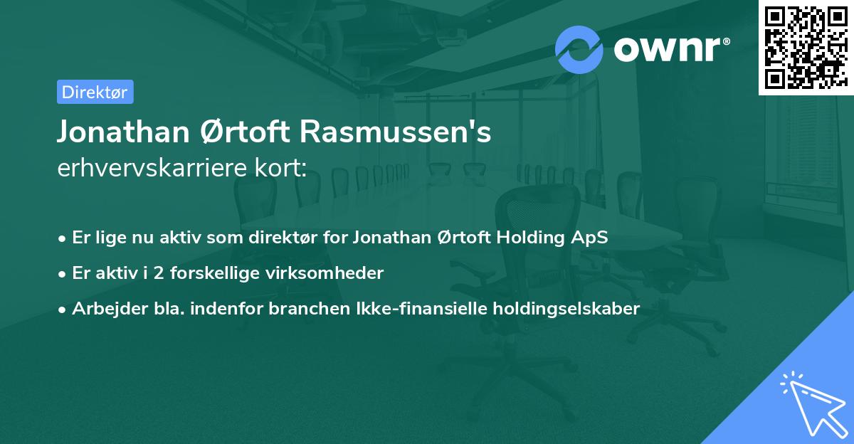 Jonathan Ørtoft Rasmussen's erhvervskarriere kort