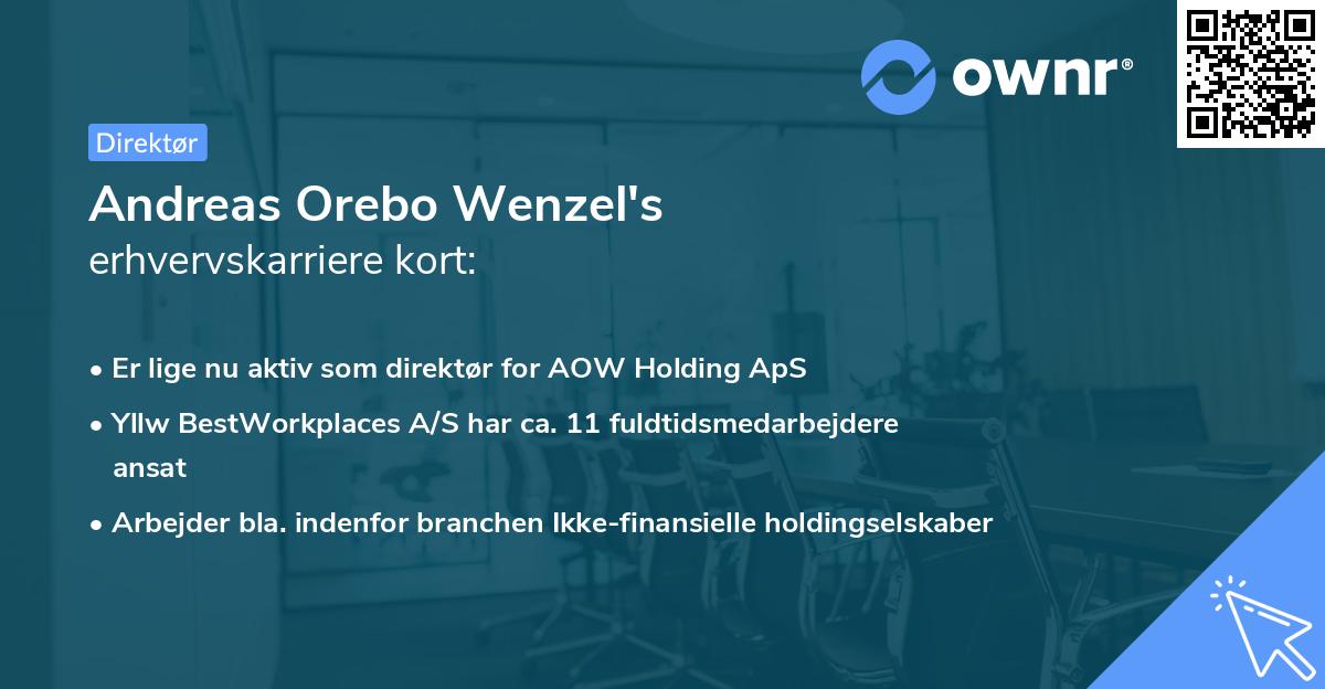 Andreas Orebo Wenzel's erhvervskarriere kort