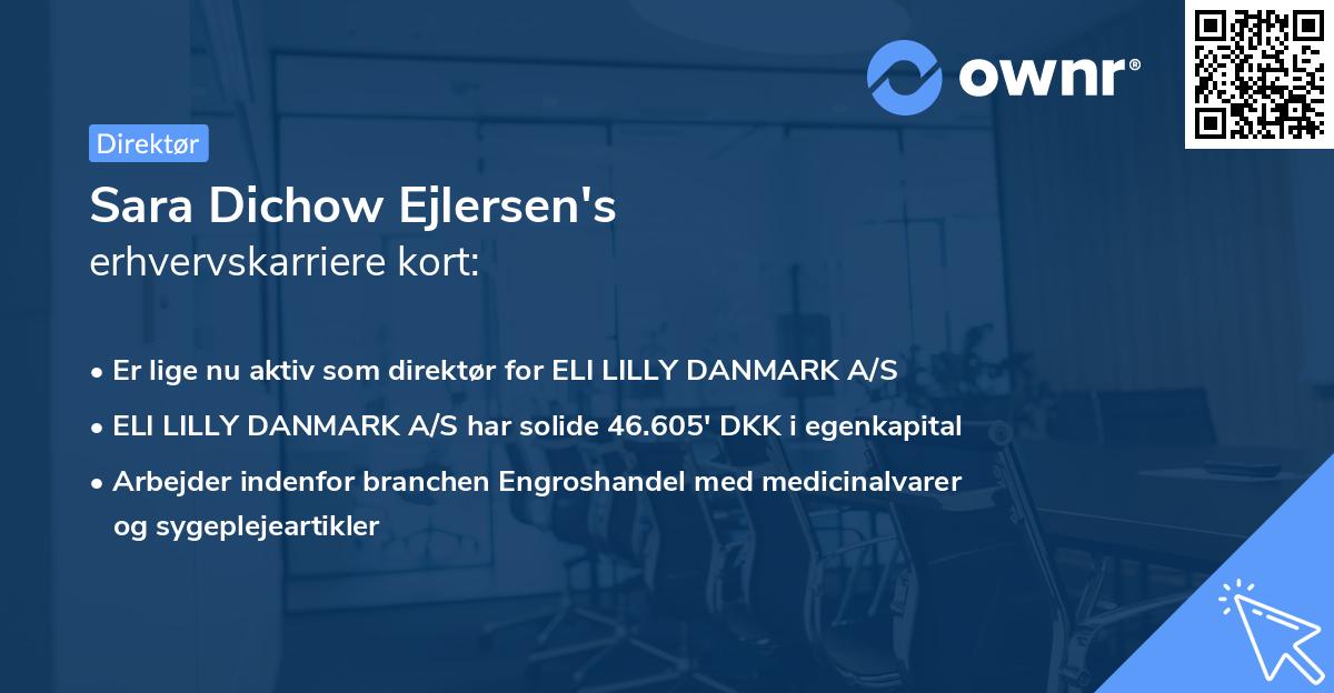 Sara Dichow Ejlersen's erhvervskarriere kort