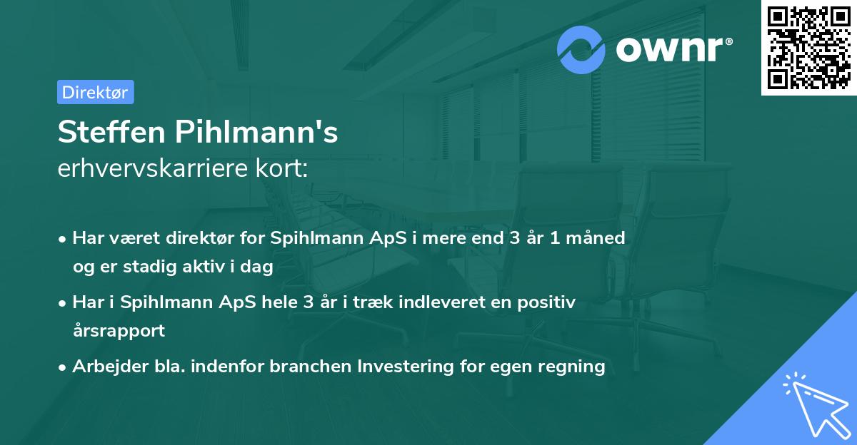 Steffen Pihlmann's erhvervskarriere kort