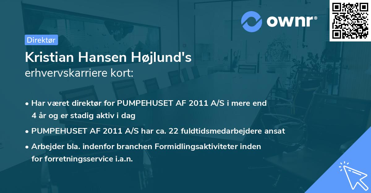 Kristian Hansen Højlund's erhvervskarriere kort