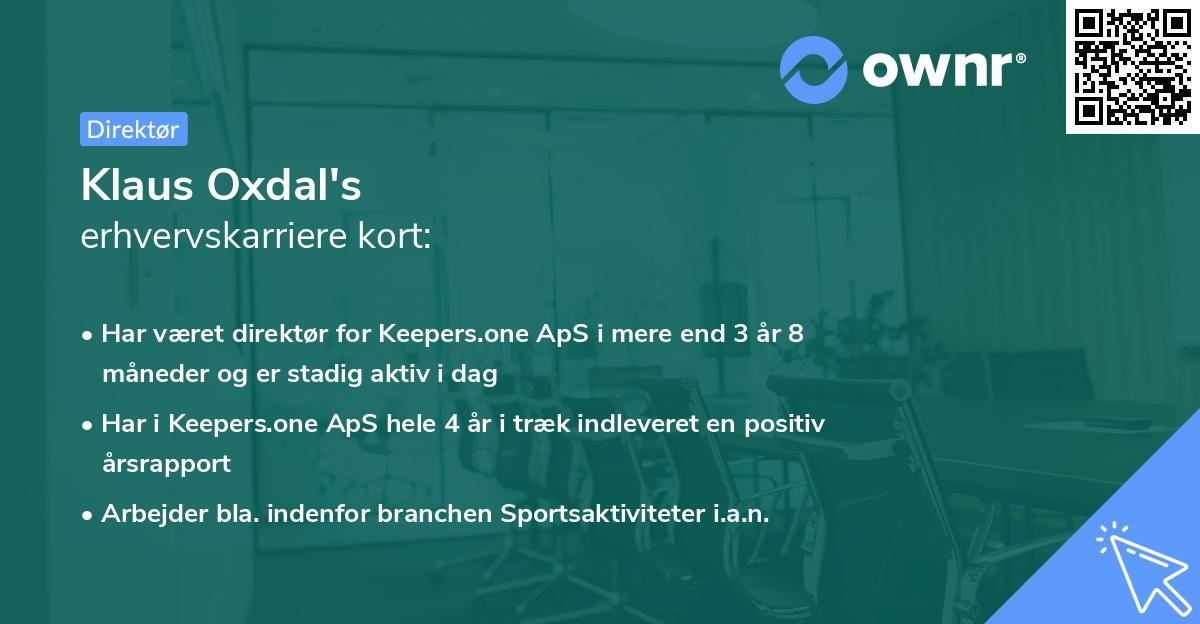 Klaus Oxdal's erhvervskarriere kort