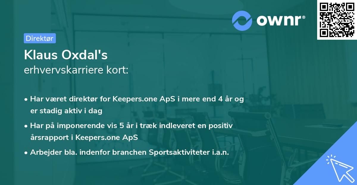 Klaus Oxdal's erhvervskarriere kort