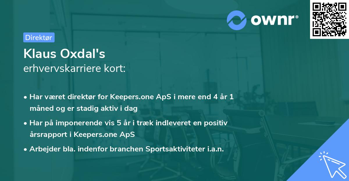 Klaus Oxdal's erhvervskarriere kort