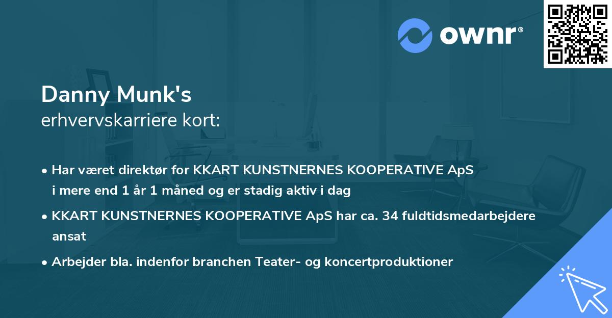 Danny Munk's erhvervskarriere kort