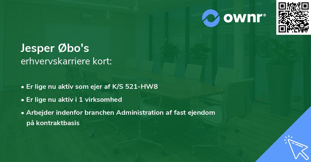 Jesper Øbo's erhvervskarriere kort