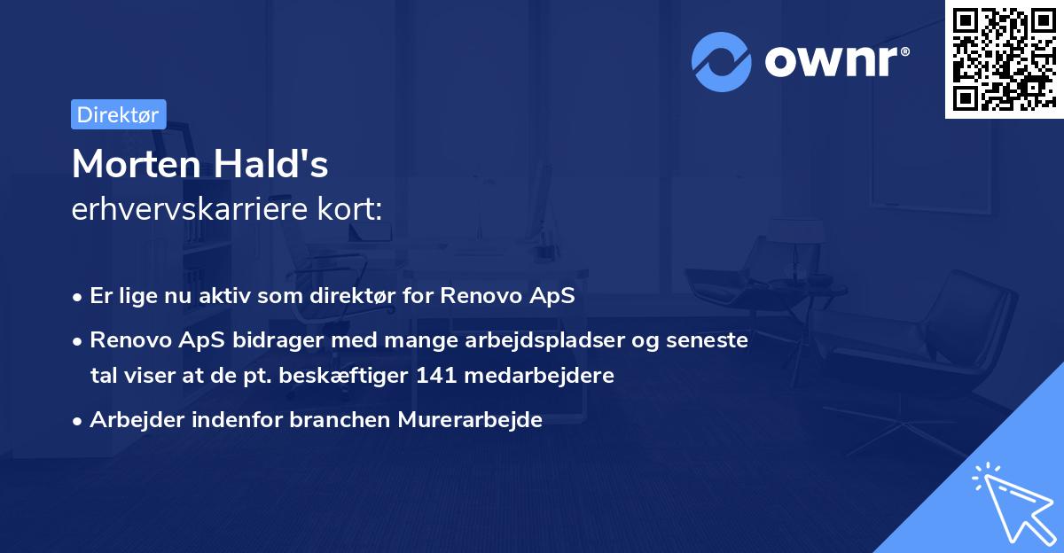 Morten Hald's erhvervskarriere kort