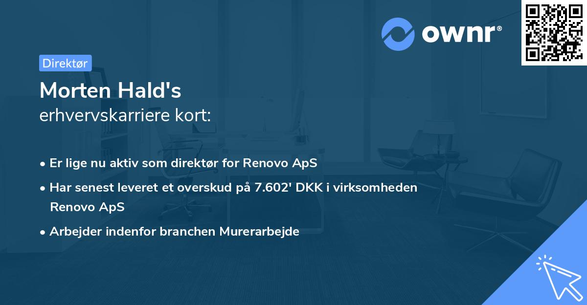 Morten Hald's erhvervskarriere kort