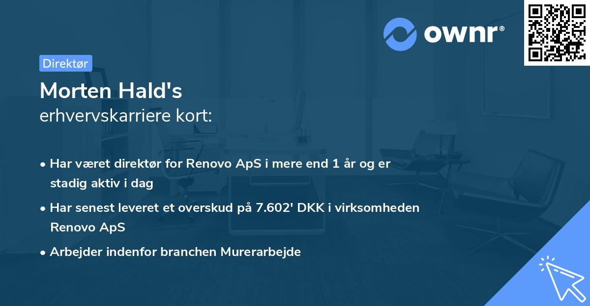 Morten Hald's erhvervskarriere kort