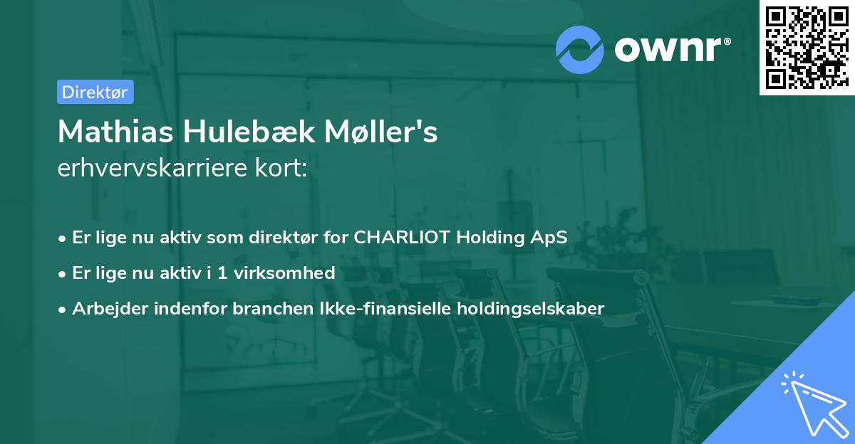 Mathias Hulebæk Møller's erhvervskarriere kort