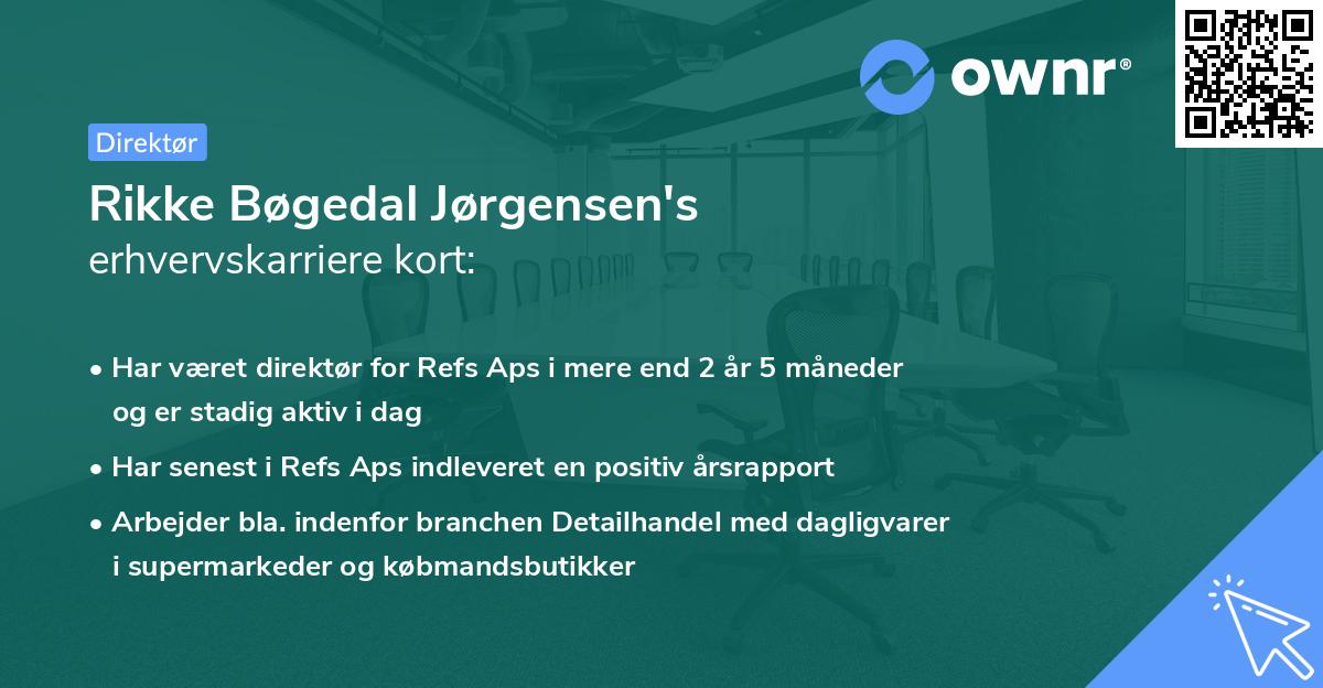 Rikke Bøgedal Jørgensen's erhvervskarriere kort