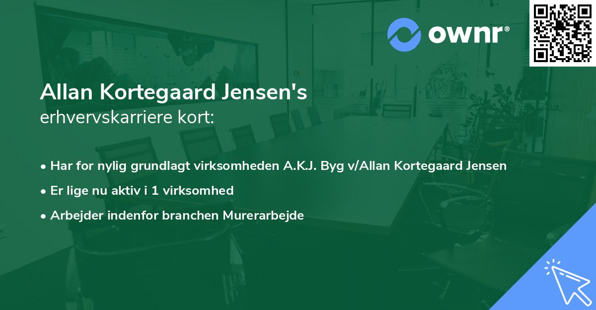 Allan Kortegaard Jensen's erhvervskarriere kort