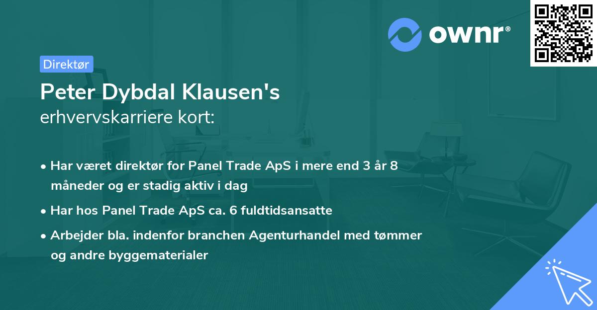 Peter Dybdal Klausen's erhvervskarriere kort
