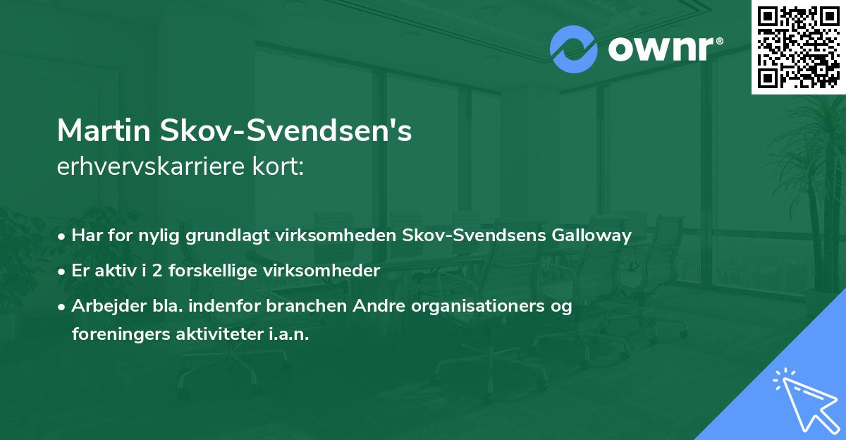 Martin Skov-Svendsen's erhvervskarriere kort