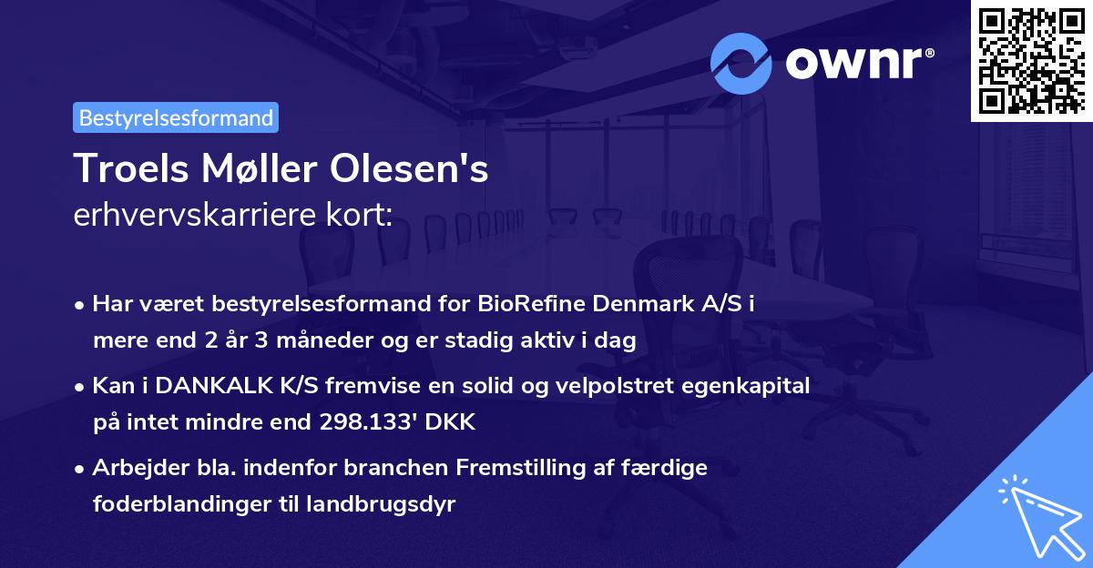 Troels Møller Olesen's erhvervskarriere kort