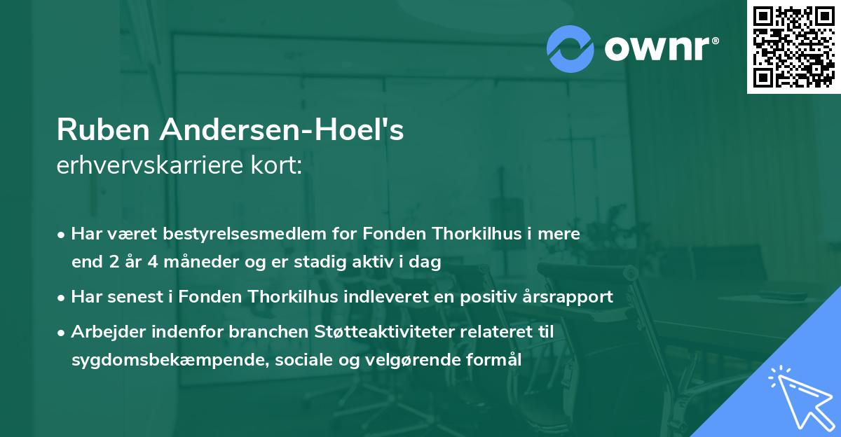 Ruben Andersen-Hoel's erhvervskarriere kort