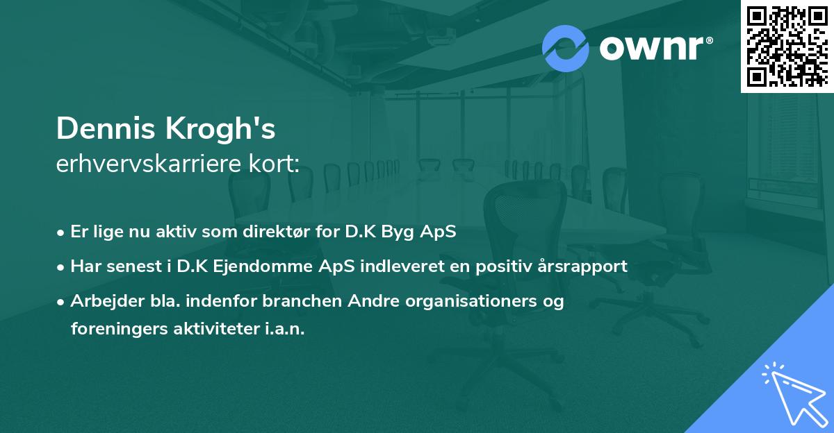 Dennis Krogh's erhvervskarriere kort