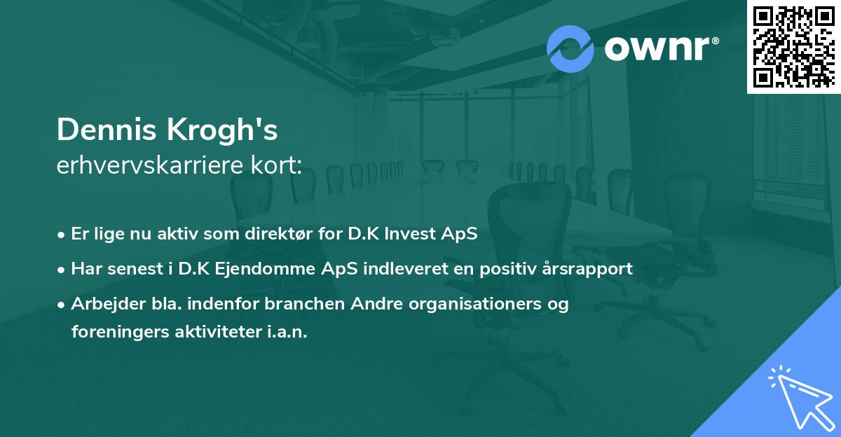 Dennis Krogh's erhvervskarriere kort