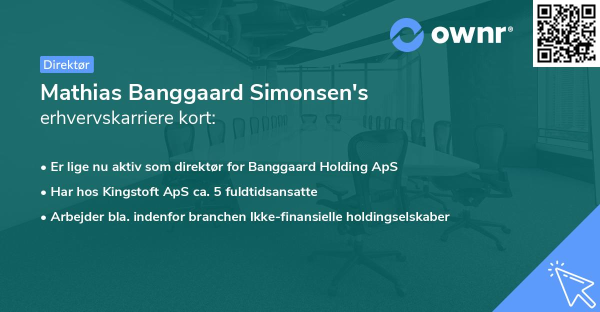 Mathias Banggaard Simonsen's erhvervskarriere kort