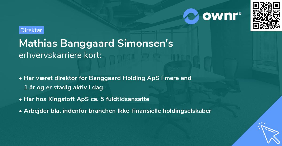 Mathias Banggaard Simonsen's erhvervskarriere kort