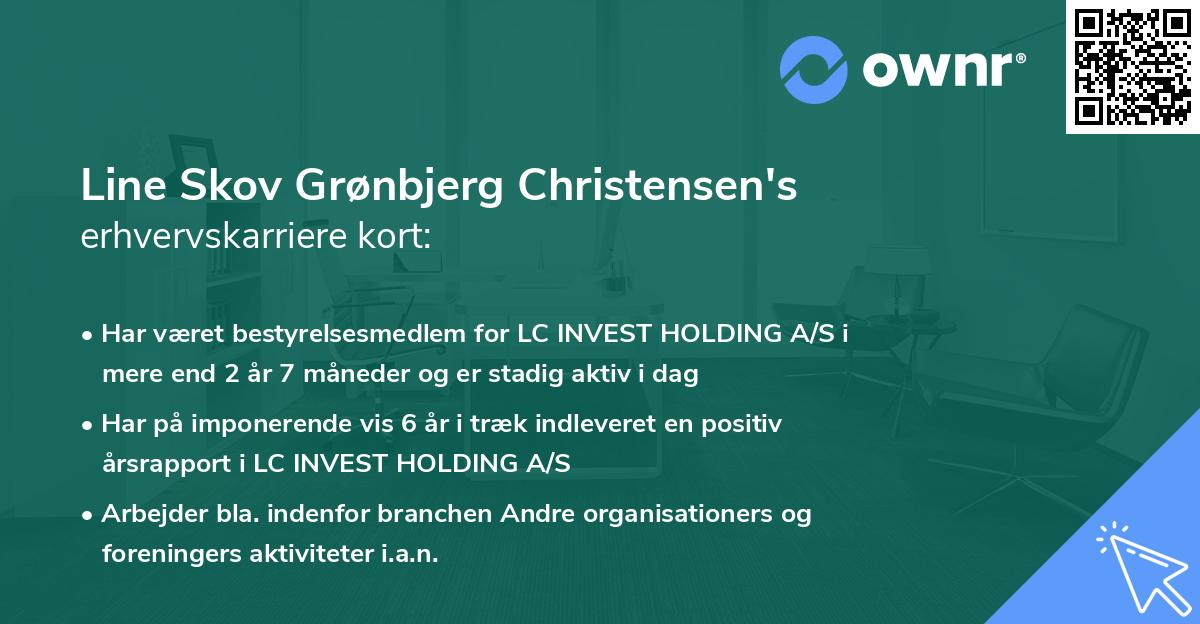 Line Skov Grønbjerg Christensen's erhvervskarriere kort