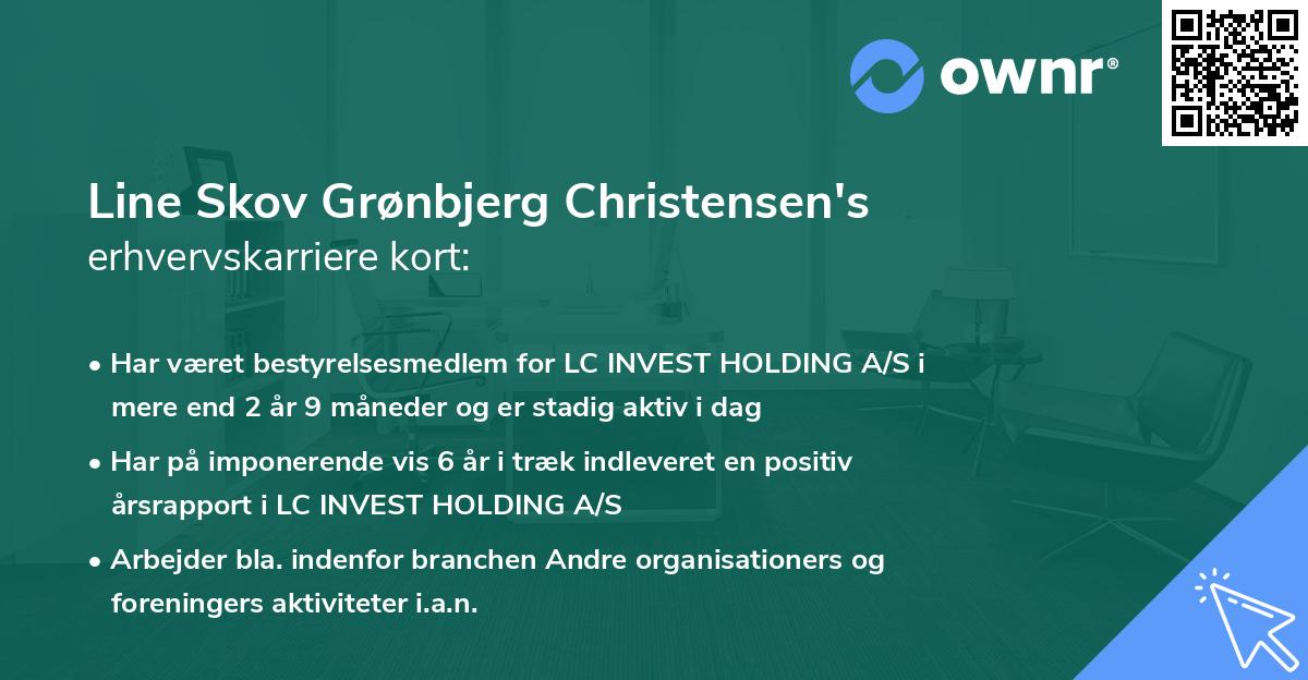 Line Skov Grønbjerg Christensen's erhvervskarriere kort