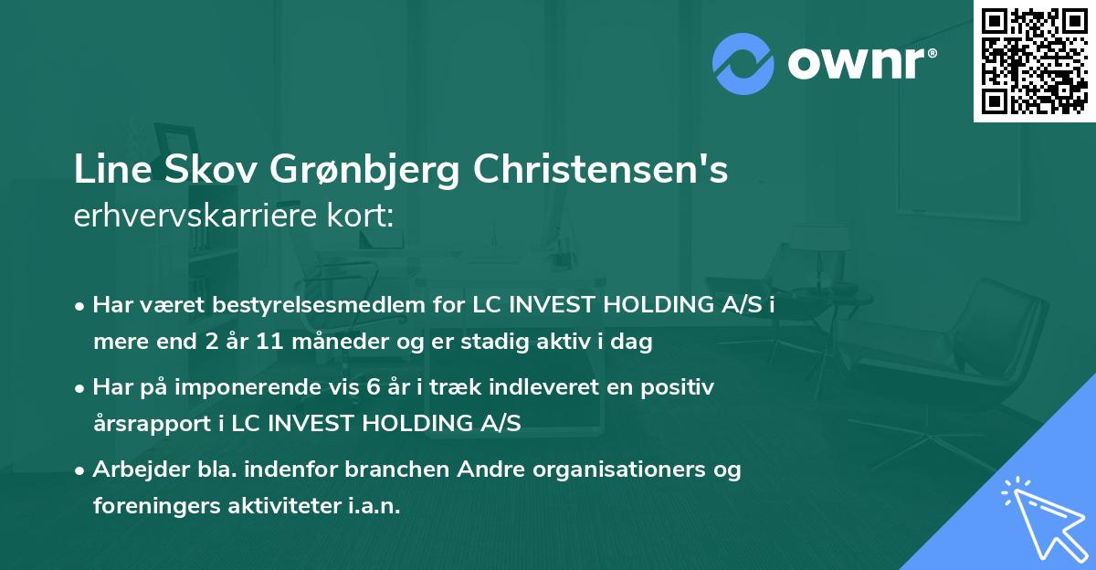 Line Skov Grønbjerg Christensen's erhvervskarriere kort